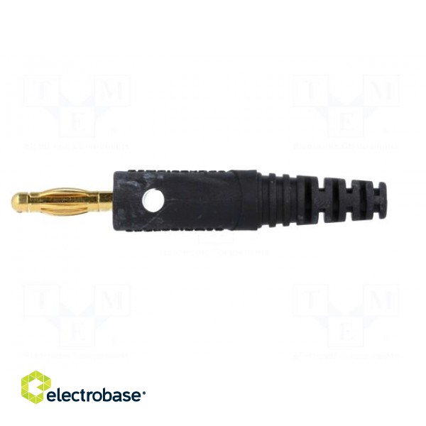 Plug | 4mm banana | 10A | 33VAC | 70VDC | black | Max.wire diam: 2mm image 3