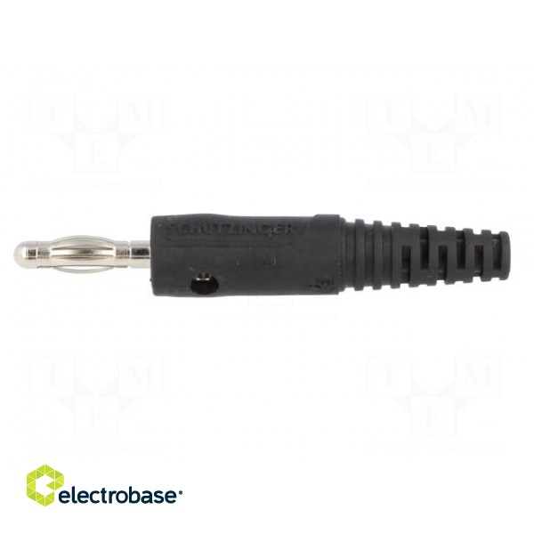 Plug | 4mm banana | 10A | 33VAC | 70VDC | black | Max.wire diam: 2mm image 3