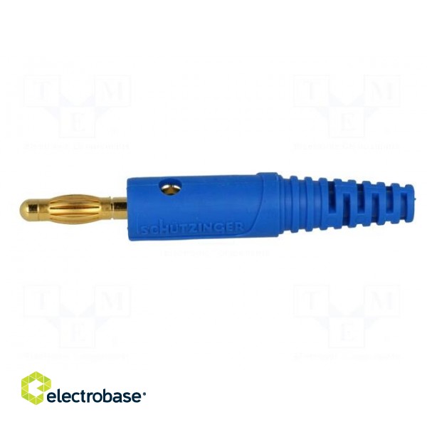 Plug | 4mm banana | 10A | 60VDC | blue | Max.wire diam: 2.8mm image 3