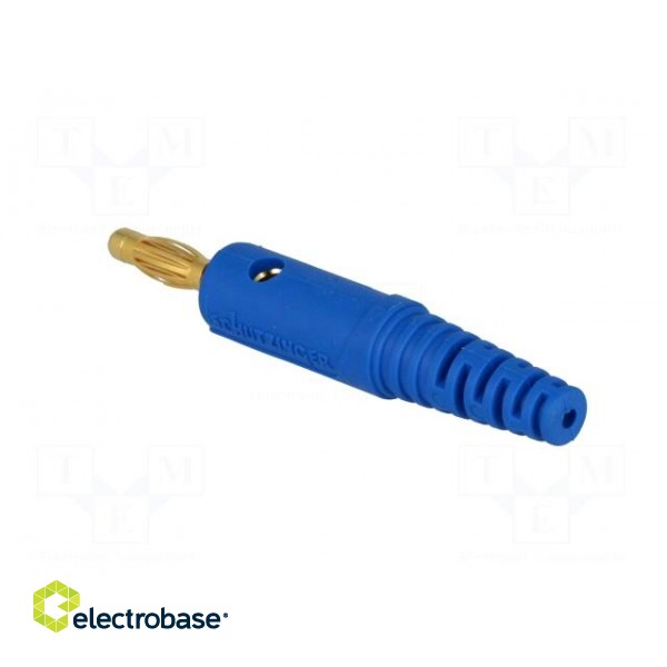 Plug | 4mm banana | 10A | 60VDC | blue | Max.wire diam: 2.8mm image 4