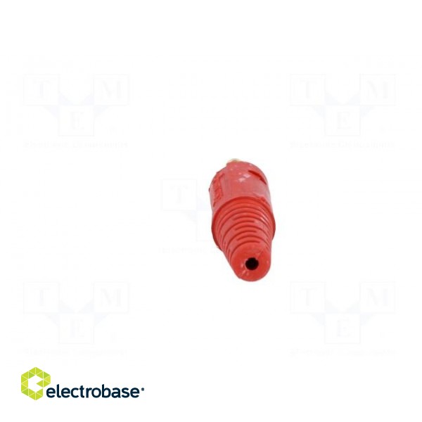 Plug | 4mm banana | 10A | 60VDC | red | Max.wire diam: 2.8mm paveikslėlis 5