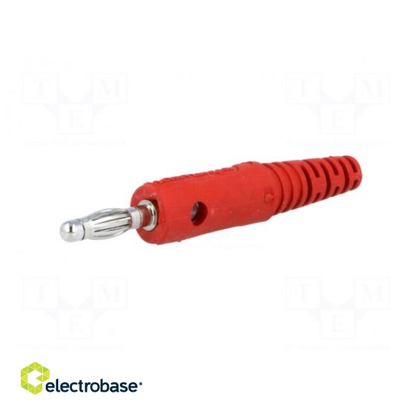 Plug | 4mm banana | 10A | 33VAC | 70VDC | red | Max.wire diam: 2mm | 0.5mm2 image 2