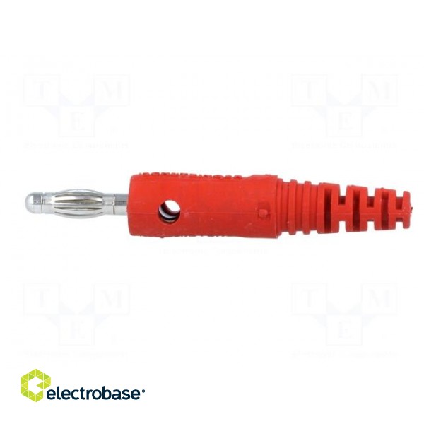 Plug | 4mm banana | 10A | 33VAC | 70VDC | red | Max.wire diam: 2mm | 0.5mm2 image 3