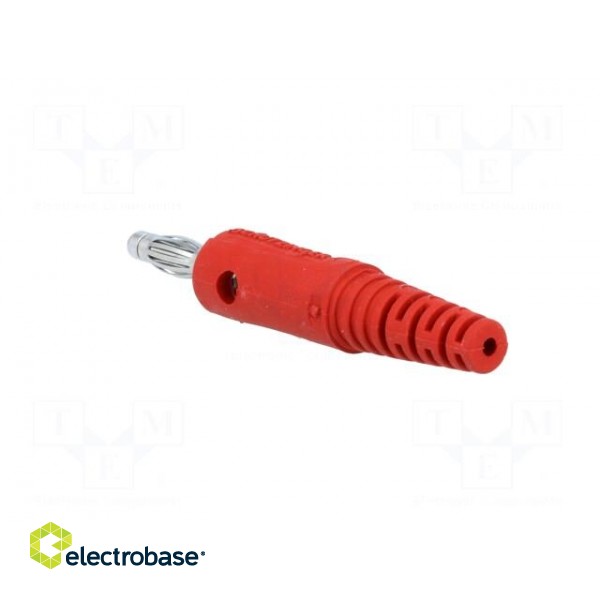 Plug | 4mm banana | 10A | 33VAC | 70VDC | red | Max.wire diam: 2mm | 0.5mm2 image 4