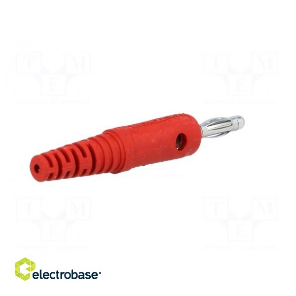 Plug | 4mm banana | 10A | 60VDC | red | Max.wire diam: 2.8mm paveikslėlis 6