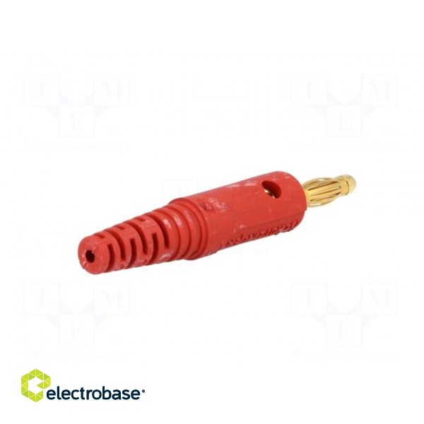 Plug | 4mm banana | 10A | 60VDC | red | Max.wire diam: 2.8mm paveikslėlis 6