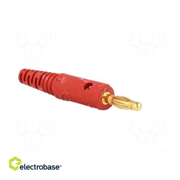 Plug | 4mm banana | 10A | 60VDC | red | Max.wire diam: 2.8mm paveikslėlis 8