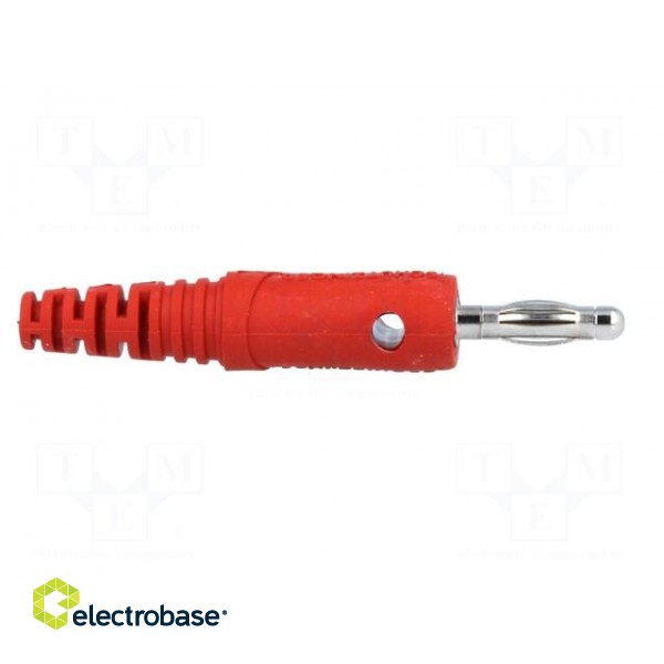 Plug | 4mm banana | 10A | 33VAC | 70VDC | red | Max.wire diam: 2mm | 0.5mm2 image 7