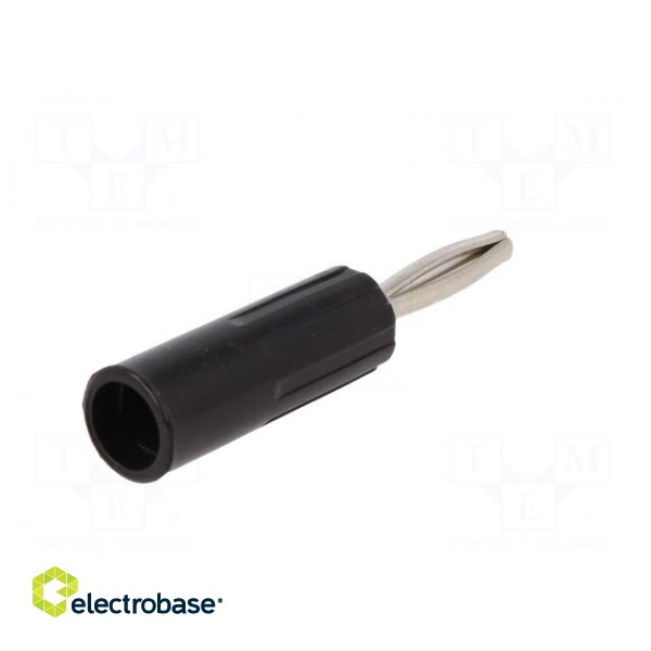 Plug | 4mm banana | 10A | 50VDC | black | non-insulated | for cable фото 6