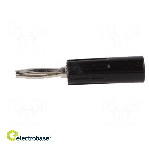 Plug | 4mm banana | 10A | 50VDC | black | non-insulated | for cable фото 3