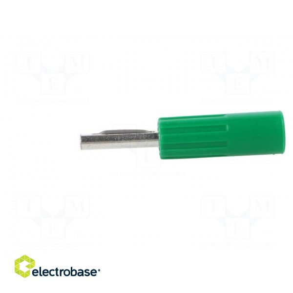 Plug | 4mm banana | 10A | 50VDC | green | non-insulated | for cable image 3
