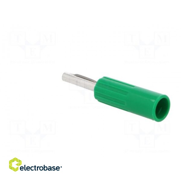 Plug | 4mm banana | 10A | 50VDC | green | non-insulated | for cable image 4
