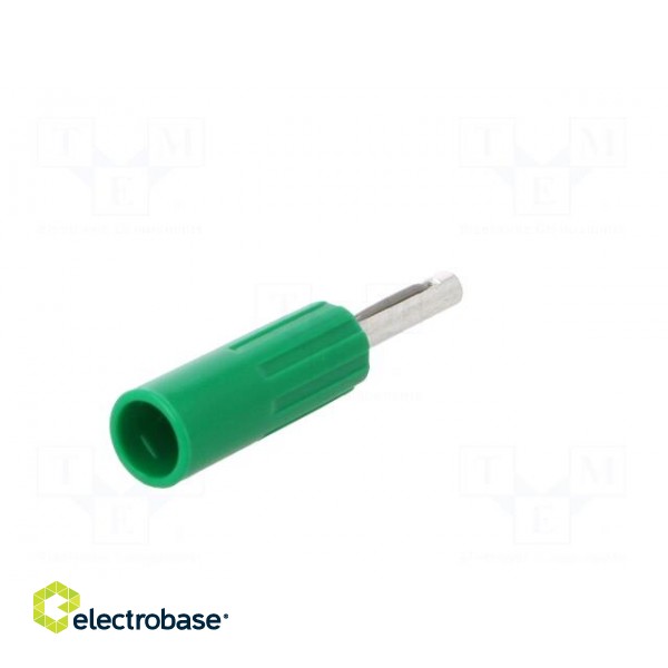 Plug | 4mm banana | 10A | 50VDC | green | non-insulated | for cable image 6