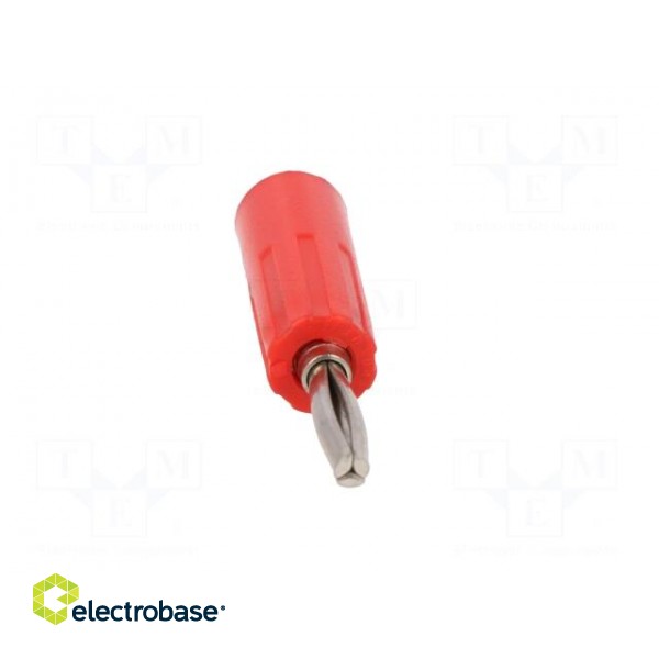Plug | 4mm banana | 10A | 50VDC | red | non-insulated | for cable | 3.5mm2 фото 9