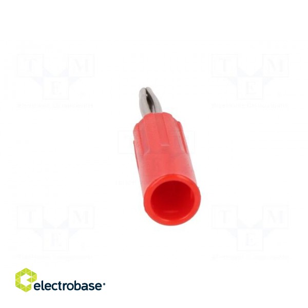 Plug | 4mm banana | 10A | 50VDC | red | non-insulated | for cable | 3.5mm2 paveikslėlis 5