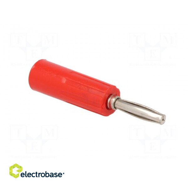 Plug | 4mm banana | 10A | 50VDC | red | non-insulated | for cable | 3.5mm2 paveikslėlis 8