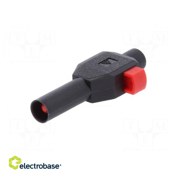 Plug | 4mm banana | 10A | 600V | black | insulated | Connection: crimped image 2