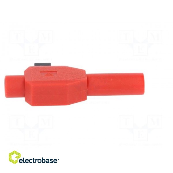 Plug | 4mm banana | 10A | 600V | red | insulated | Plating: nickel plated image 7