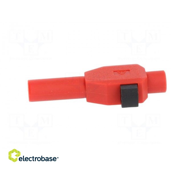 Plug | 4mm banana | 10A | 600V | red | insulated | Plating: nickel plated image 3