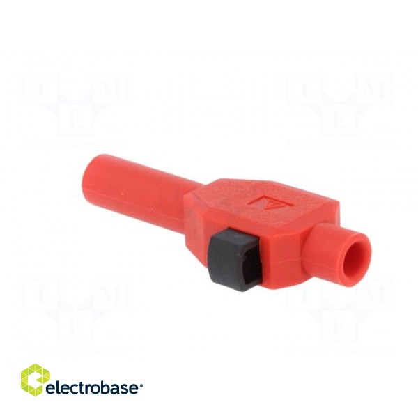 Plug | 4mm banana | 10A | 600V | red | insulated | Plating: nickel plated image 4