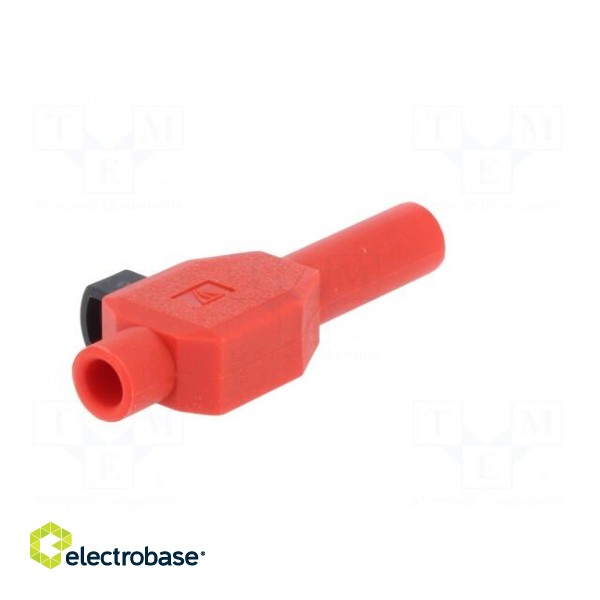 Plug | 4mm banana | 10A | 600V | red | insulated | Plating: nickel plated image 6