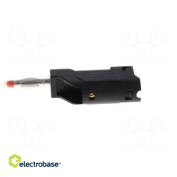 Plug | 4mm banana | 10A | 60VDC | black | 58.5mm | Mounting: on cable image 3