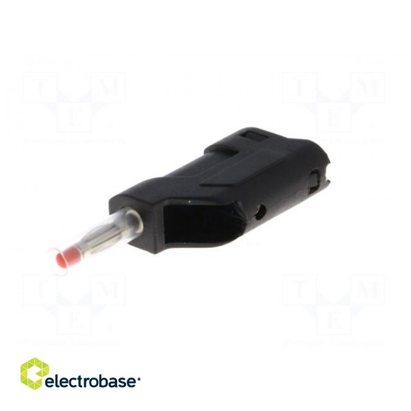 Plug | 4mm banana | 10A | 60VDC | black | 58.5mm | Mounting: on cable image 2