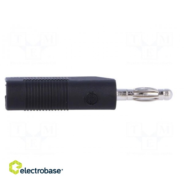 Plug | 4mm banana | 10A | 60VDC | black | Max.wire diam: 4mm | on cable image 7