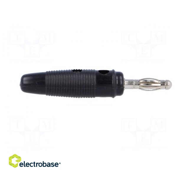 Plug | 4mm banana | 10A | 60VDC | black | with transversal socket фото 7