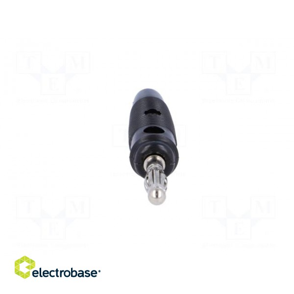 Plug | 4mm banana | 10A | 60VDC | black | with transversal socket фото 9