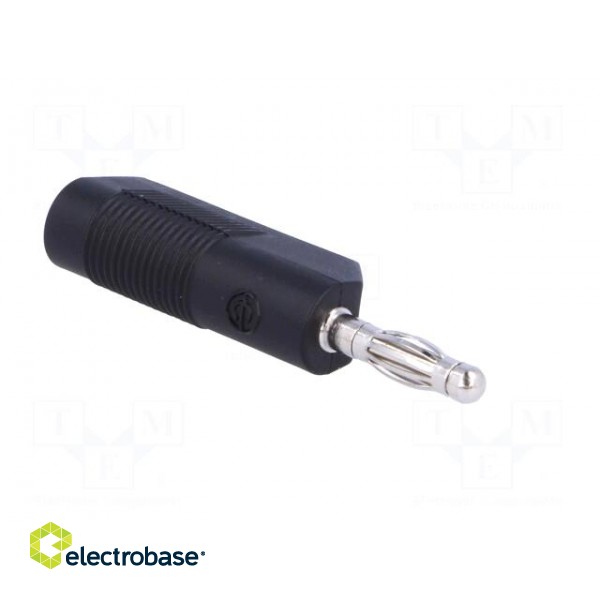 Plug | 4mm banana | 10A | 60VDC | black | Max.wire diam: 4mm | on cable image 8