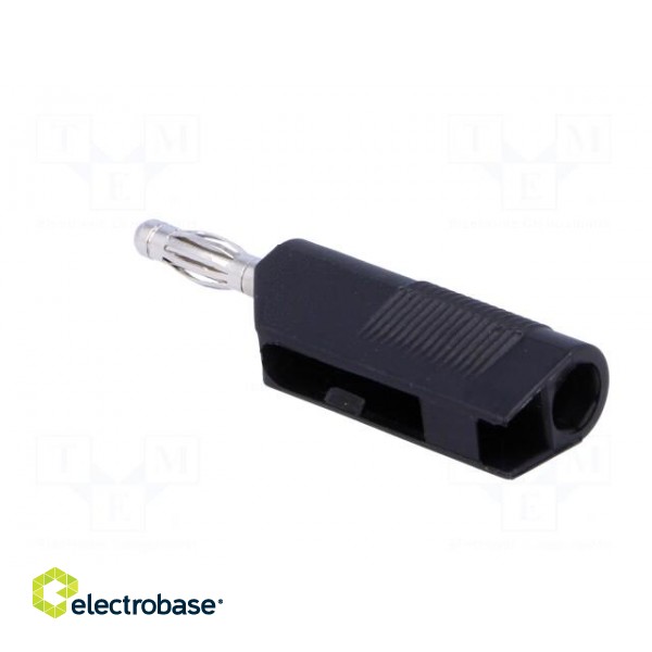 Plug | 4mm banana | 10A | 60VDC | black | Max.wire diam: 4mm | on cable image 4