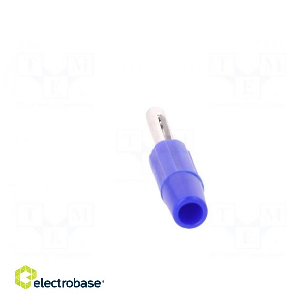 Plug | 4mm banana | 10A | 60VDC | blue | non-insulated | for cable | 10mΩ image 5