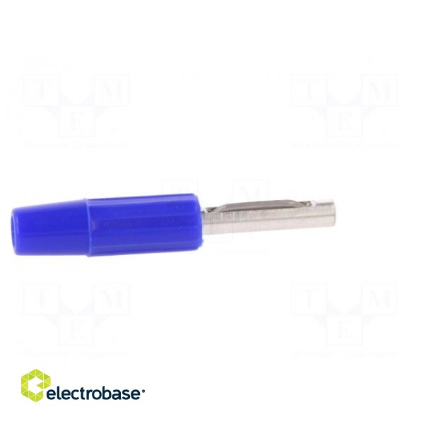 Plug | 4mm banana | 10A | 60VDC | blue | non-insulated | for cable | 10mΩ фото 7