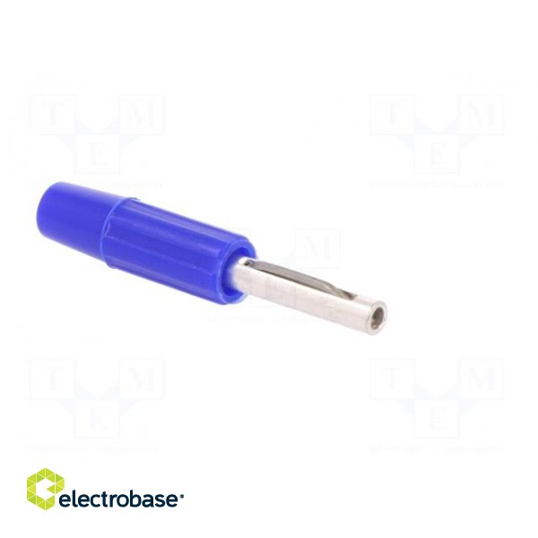 Plug | 4mm banana | 10A | 60VDC | blue | non-insulated | for cable | 10mΩ image 8