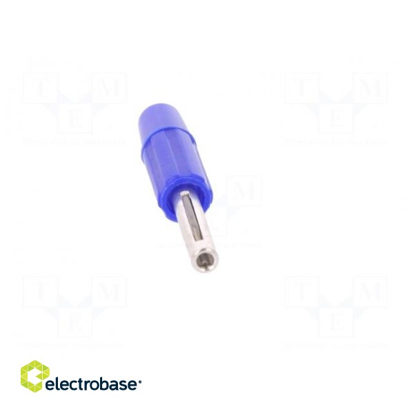 Plug | 4mm banana | 10A | 60VDC | blue | non-insulated | for cable | 10mΩ image 9