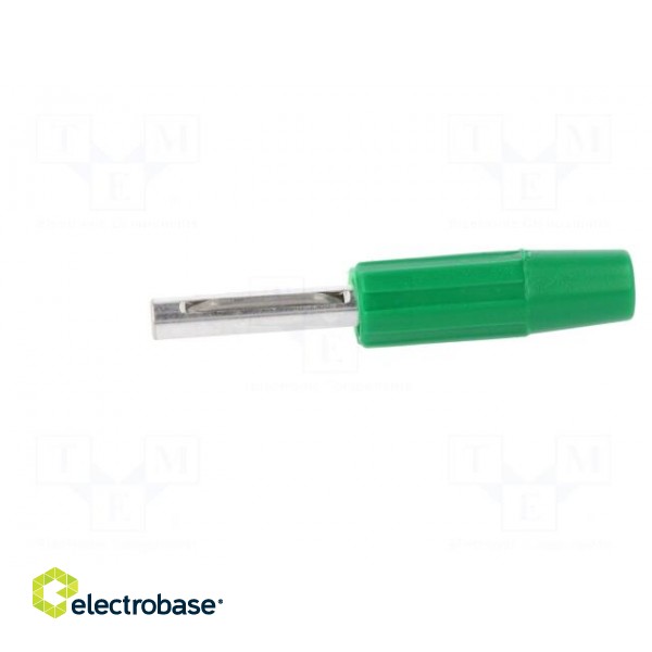 Plug | 4mm banana | 10A | 60VDC | green | non-insulated | for cable | 10mΩ image 3