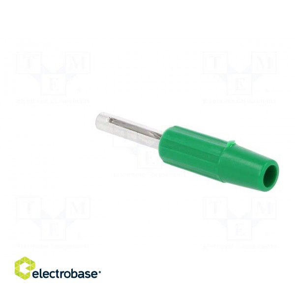 Plug | 4mm banana | 10A | 60VDC | green | non-insulated | for cable | 10mΩ image 4