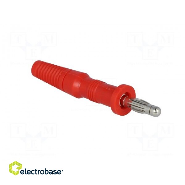 Plug | 4mm banana | 10A | 60VDC | red | non-insulated | Overall len: 60mm фото 8
