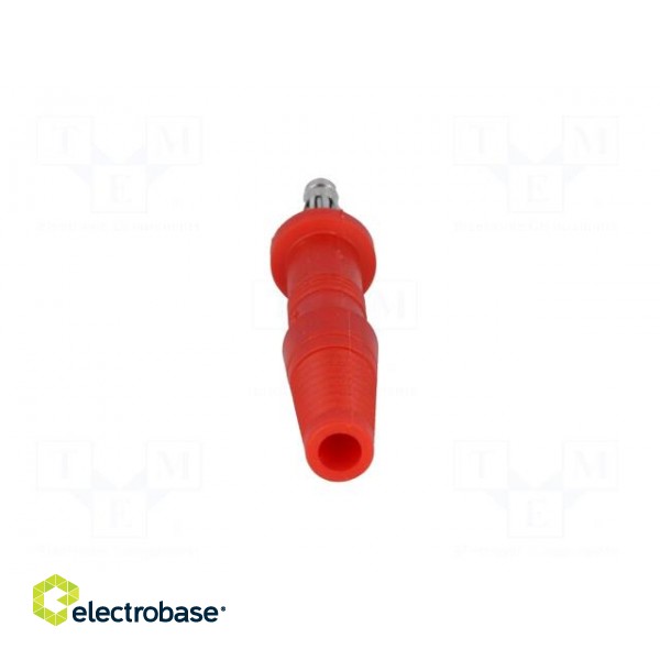 Plug | 4mm banana | 10A | 60VDC | red | non-insulated | Overall len: 60mm фото 5