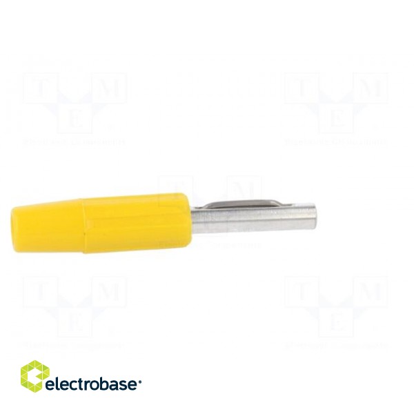 Plug | 4mm banana | 10A | 60VDC | yellow | non-insulated | for cable paveikslėlis 7