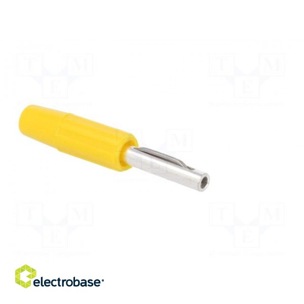 Plug | 4mm banana | 10A | 60VDC | yellow | non-insulated | for cable image 8