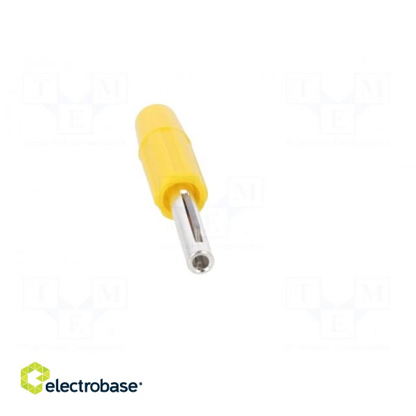 Plug | 4mm banana | 10A | 60VDC | yellow | non-insulated | for cable image 9