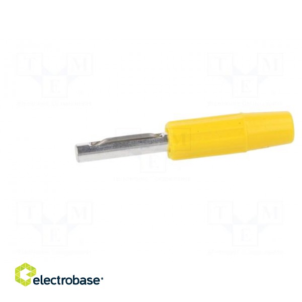 Plug | 4mm banana | 10A | 60VDC | yellow | non-insulated | for cable image 3