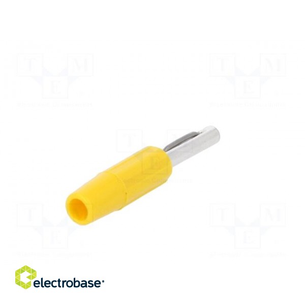 Plug | 4mm banana | 10A | 60VDC | yellow | non-insulated | for cable image 6