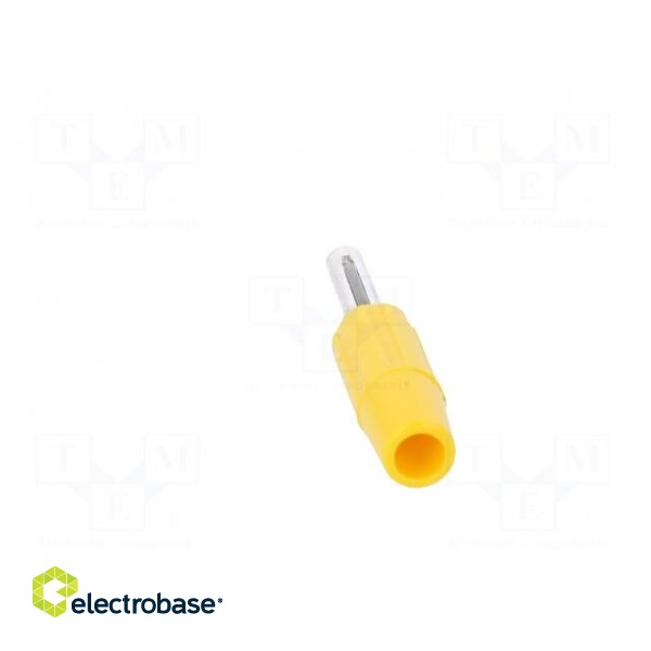 Plug | 4mm banana | 10A | 60VDC | yellow | non-insulated | for cable image 5