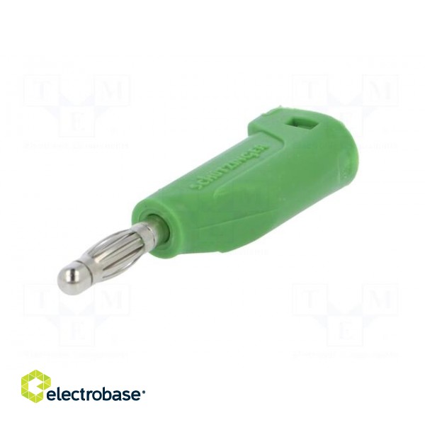 Plug | 4mm banana | 16A | 33VAC | 70VDC | green | Max.wire diam: 4mm image 2
