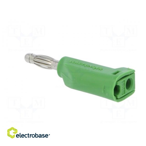 Plug | 4mm banana | 16A | 33VAC | 70VDC | green | Max.wire diam: 4mm фото 4