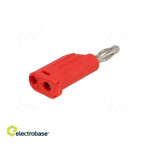 Plug | 4mm banana | 16A | 33VAC | 70VDC | red | Max.wire diam: 4mm image 6