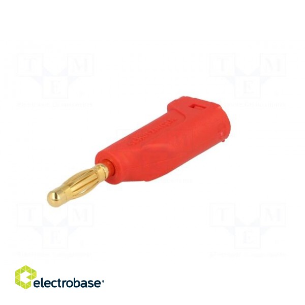 Plug | 4mm banana | 16A | 70VDC | red | Max.wire diam: 4mm | 1mm2 image 2